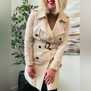 CLUB MONACO Matie Trench Coat Beige Small EUC